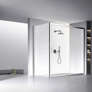 Изображение товара Душевой уголок Veconi Rovigo RV060-18080-01-C5, 180 x 80 см, стекло прозрачное, профиль хром