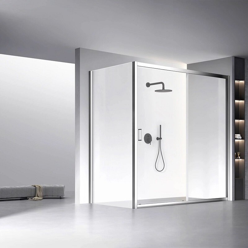 Изображение товара Душевой уголок Veconi Rovigo RV060-18090-01-C5 180x90 см стекло прозрачное профиль хром Италия