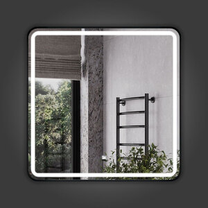 Изображение товара Зеркало Comfortу Ситара 00-00018683 (00-00014175CF), 80 см, LED-подсветка, бесконтактный сенсор, подогрев, цвет рамы черный матовый