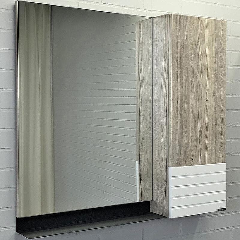 Изображение товара Зеркальный шкаф Comfortу Страсбург 00-00006573 (00-00006573CF), 90 см, дуб дымчатый