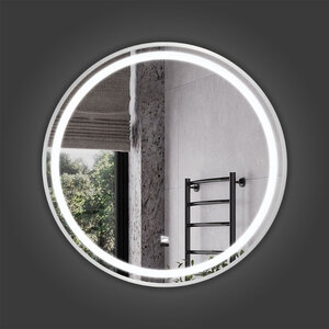 Изображение товара Зеркало Comfortу Лея 00-00019343 (00-00014180CF), 60 см, LED-подсветка, бесконтактный сенсор, антизапотевание, цвет рамы матовое серебро