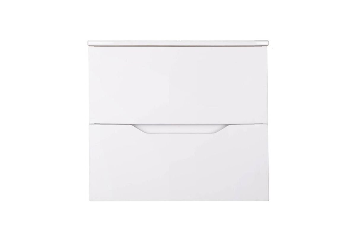 Изображение товара Подвесная тумба с раковиной Orange Line Li-60Tuw+Ra белый матовый Soft Touch