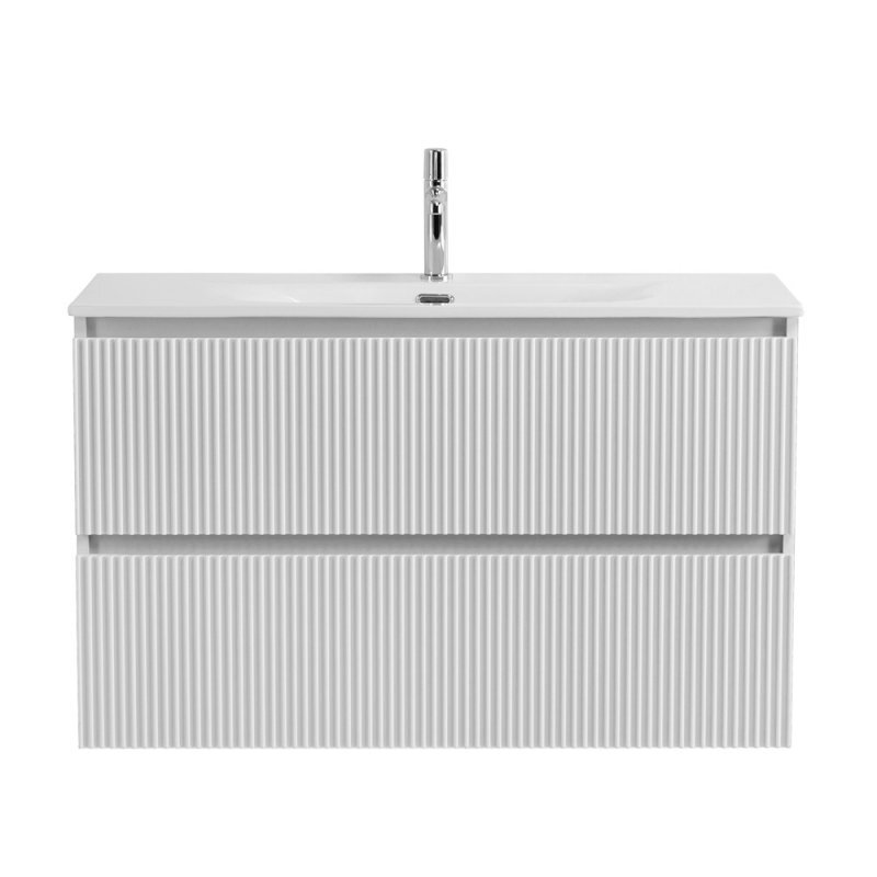 Изображение товара Тумба под раковину BelBagno UNO-MINI-1000-2C-SO-BO, подвесная, 100 см, Bianco Opaco