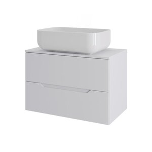 Изображение товара Тумба с раковиной Orange Line, 70 см подвесная белая матовая