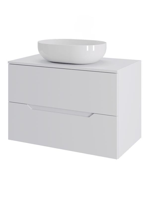 Изображение товара Тумба с раковиной Orange Line Li-70TuwMDF+B05-480W 70 см белая матовая