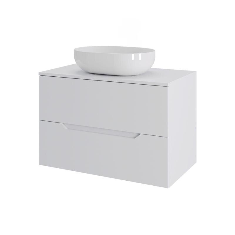 Изображение товара Тумба с раковиной Orange Line Li-70TuwMDF+B05-480W 70 см белая матовая Изображение товара Тумба с раковиной Orange Line Li-70TuwMDF+B05-480W 70 см белая матовая