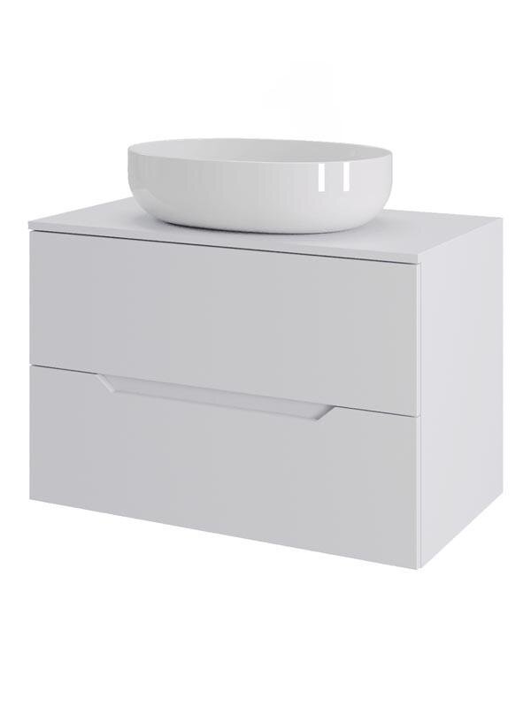 Изображение товара Тумба с раковиной Orange Line 70 см подвесная белая матовая МДФ