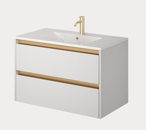 Изображение товара Тумба под раковину Sanvit Люксор kluxor2070, 70 см, подвесная, белый 