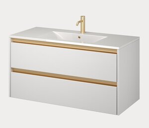 Изображение товара Тумба под раковину Sanvit Люксор kluxor2100 100 см подвесная белая