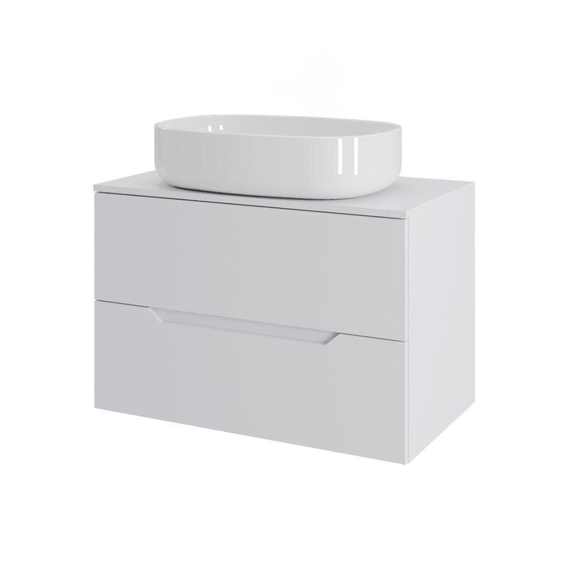 Изображение товара Тумба с раковиной Orange Line Li-70TuwMDF белая подвесная 70 см