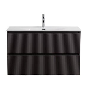 Изображение товара Тумба под раковину BelBagno UNO-MINI-900-2C-SO-GSO, 90 см, подвесная, темно-серая матовая