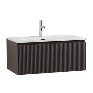 Изображение товара Тумба под раковину BelBagno UNO-800-1C-SO-GSO, 80 см, подвесная, темно-серая матовая