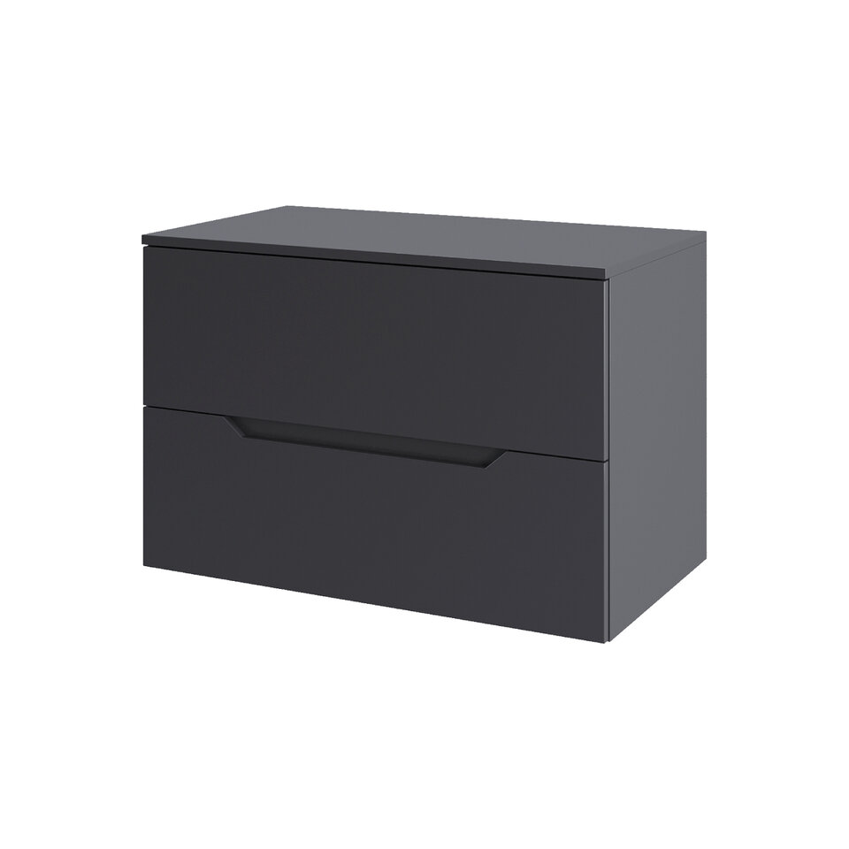 Изображение товара Подвесная тумба под раковину Orange Line Li-70TugMDF 70 см графит матовая