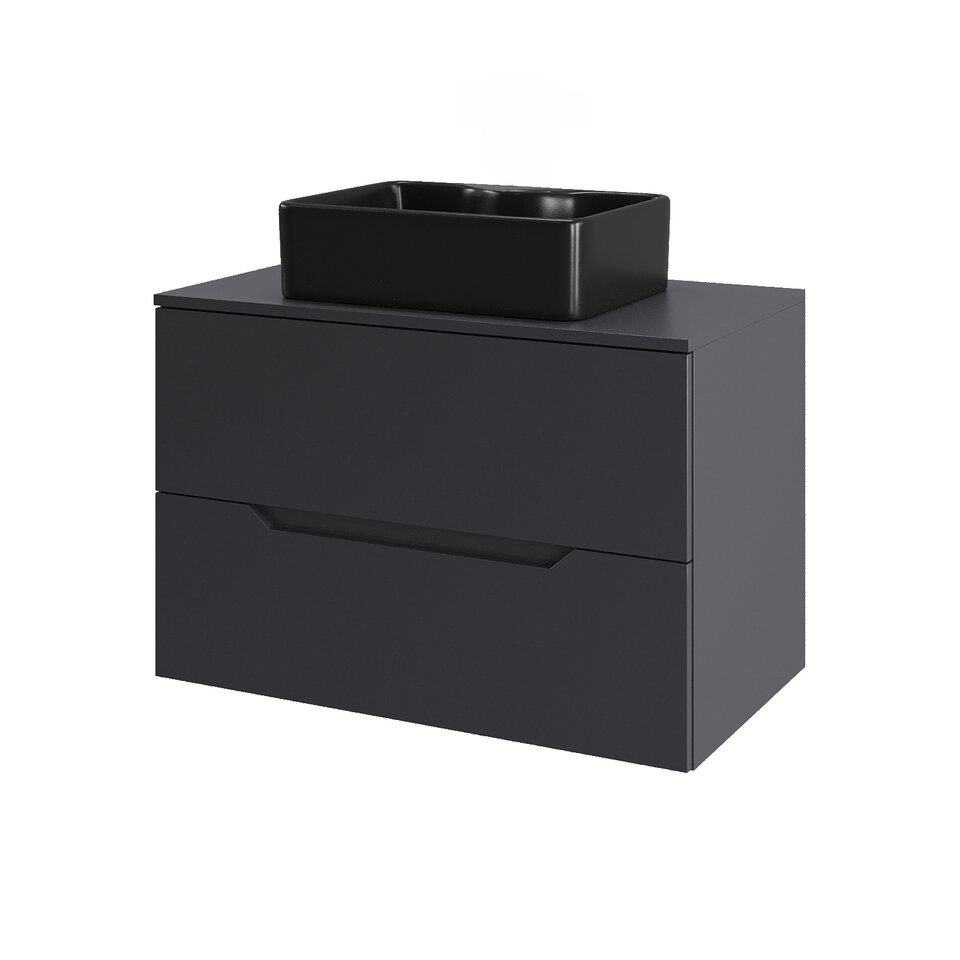 Изображение товара Тумба с раковиной Orange Line Li-70TugMDF+B01-475MB 70 см подвесная городская мебель