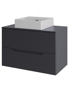 Изображение товара Тумба с раковиной Orange Line 70 см подвесная белая матовая мембрана