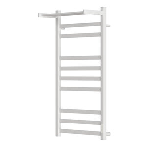 Изображение товара Полотенцесушитель электрический Apextermo Terra TR01104WM, ширина 40 см, высота 100 см, диммер справа, с полкой, цвет белый матовый