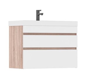 Изображение товара Тумба под раковину Volna Conty tpCNT80.2Y-01, 80 см, белый, дуб сонома