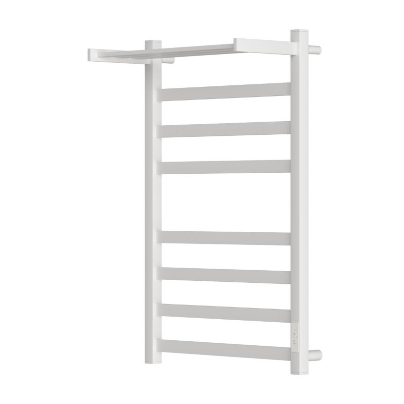 Изображение товара Полотенцесушитель электрический Apextermo Terra TR01184WM, ширина 40 см, высота 80 см, диммер справа, с полкой, цвет белый матовый