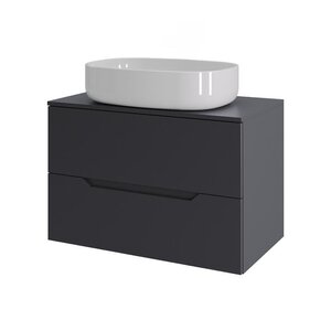 Изображение товара Тумба с раковиной Orange Line 70 см подвесная МДФ фарфор матовая