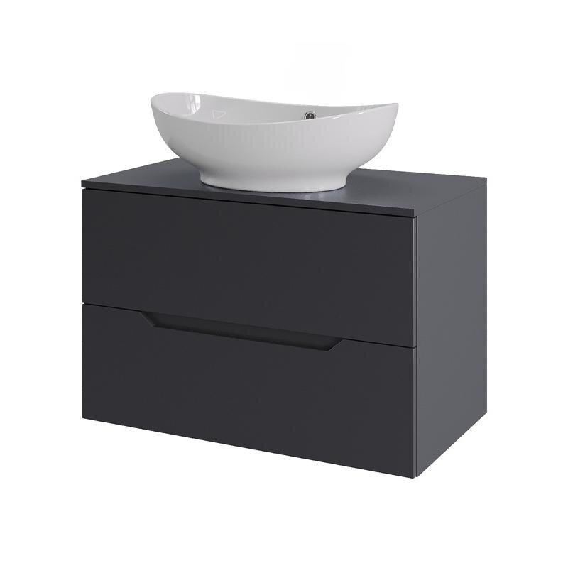 Изображение товара Тумба с раковиной Orange Line Li-70TugMDF+B08-585W 70 см подвесная белая матовая