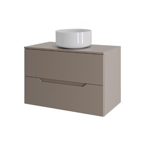 Изображение товара Тумба с раковиной Orange Line Li-70TuLMDF+B07-345W 70 см подвесная с матовой раковиной