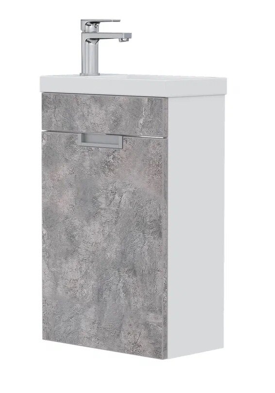 Изображение товара Подвесная тумба под раковину Volna Vario 40 см белая с цементным покрытием