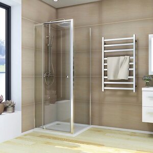 Изображение товара Душевой уголок Veconi Rovigo RV026-90100-01-C8, 90 x 100 см, стекло прозрачное, профиль хром