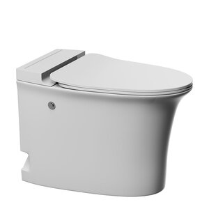 Изображение товара Приставной унитаз Abber Bequem AC1125P, с импульсным смывом, крышка-сиденье микролифт, белый