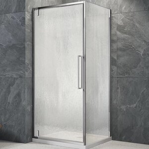 Изображение товара Душевой уголок Veconi Rovigo RV033R-8090-06-C7, 80 x 90 см, стекло дождь, профиль хром