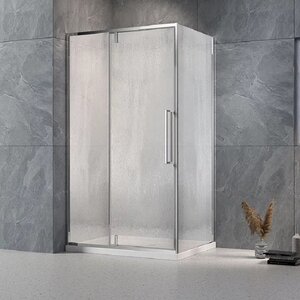 Изображение товара Душевой уголок Veconi Rovigo RV034R-120100-06-C7, 120 x 100 см, стекло дождь, профиль хром