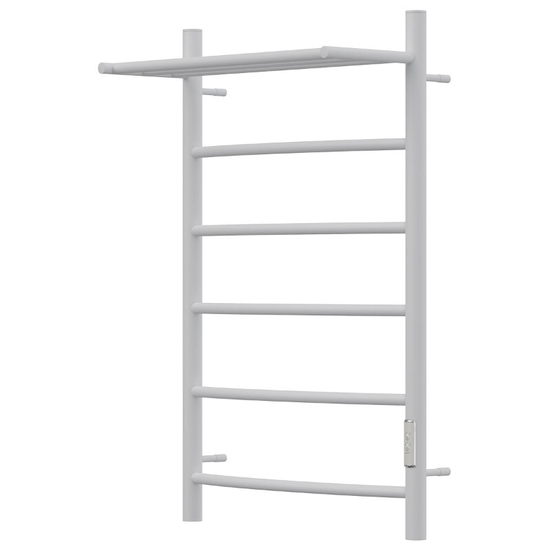 Изображение товара Полотенцесушитель электрический Apextermo Corona CR01185WM, ширина 50 см, высота 80 см, диммер справа, с полкой, цвет белый матовый