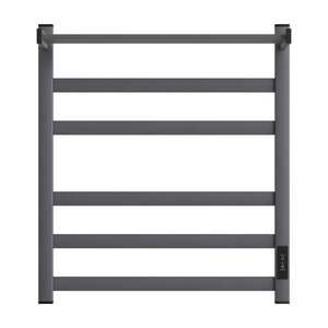 Изображение товара Полотенцесушитель электрический Apextermo Terra TR01165GM, ширина 50 см, высота 60 см, диммер справа, с полкой, цвет графит матовый