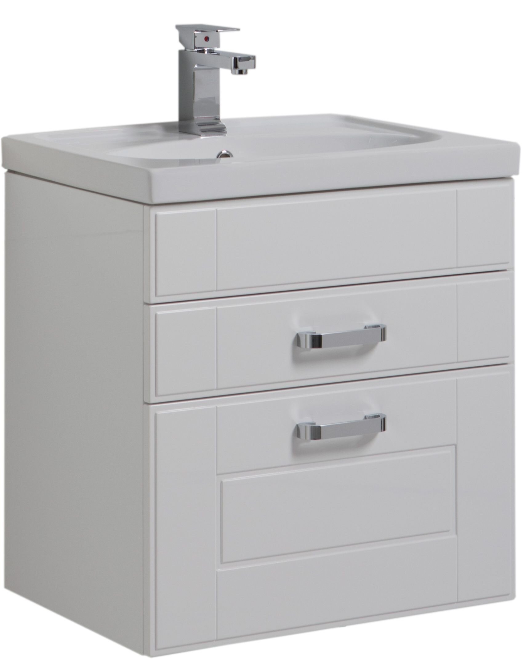 Изображение товара Тумба под раковину Aquanet Рондо 60 2 ящика, белый, 00189157