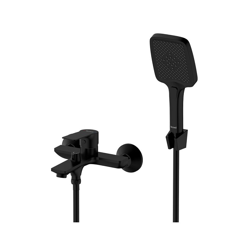 Изображение товара Смеситель для ванны и душа Rossinka RS27-30BL черный с душевым гарнитуром