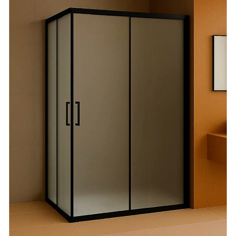 Изображение товара Душевой уголок Royal Bath RB8510HPD-C-BL 100x85 см стекло матовое профиль черный
