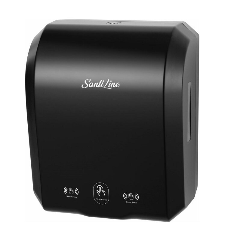 Изображение товара Автоматический диспенсер для бумажных полотенец SantiLine SL-8011 черный матовый