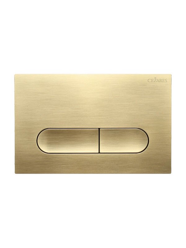 Изображение товара Клавиша смыва Cezares LINER-BTN-BORO механическая брашированное золото