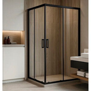 Изображение товара Душевой уголок Royal Bath RB75110HPD-T-BL 110x75 см с раздвижными дверями и прозрачным стеклом