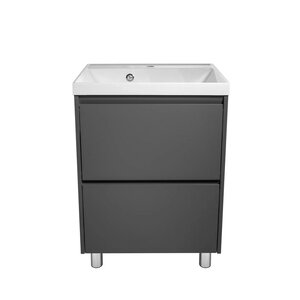 Изображение товара Тумба под раковину Stella Polar Борнео 60 см, напольная, графит матовый