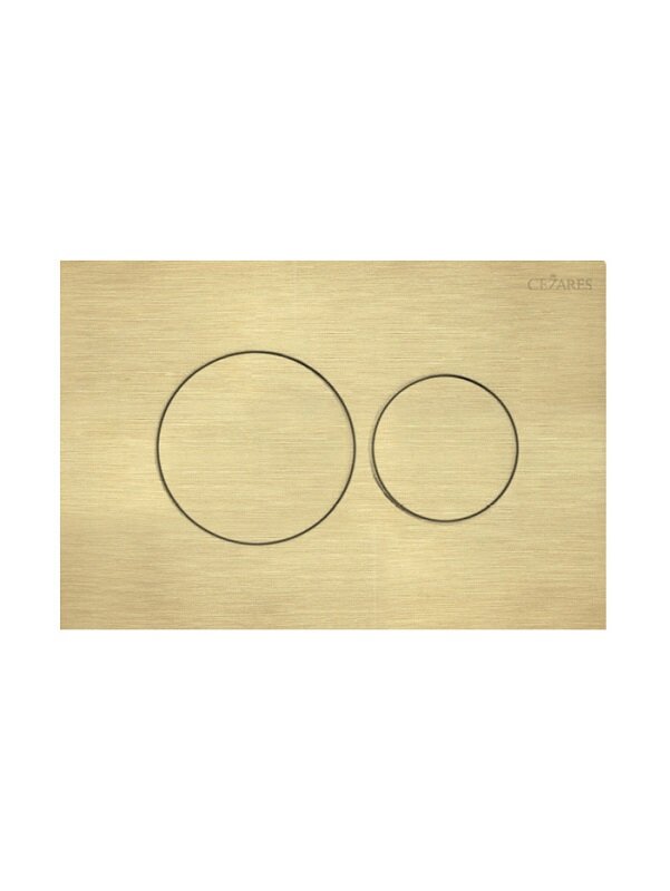 Изображение товара Клавиша смыва Cezares Pneumatic PN1-BTN-BORO брашированное золото