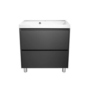 Изображение товара Тумба под раковину Stella Polar Борнео SP-00001329, 80 см, напольная, графит матовый