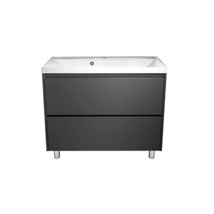 Изображение товара Тумба под раковину Stella Polar Борнео 100 см графит матовая напольная