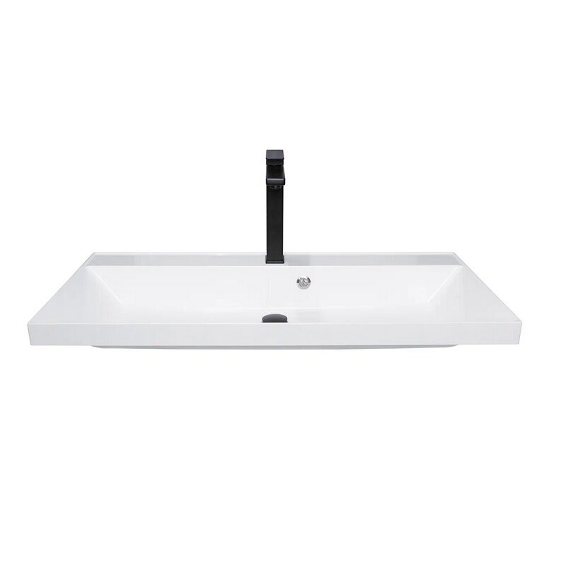 Изображение товара Раковина Stella Polar Азур 100 см искусственный камень белая с переливом