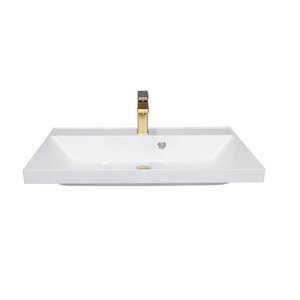 Изображение товара Раковина Stella Polar Азур 80 см из искусственного мрамора белая с переливом