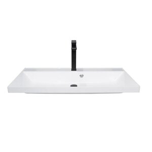 Изображение товара Раковина Stella Polar Азур 90 см из искусственного мрамора белая с переливом