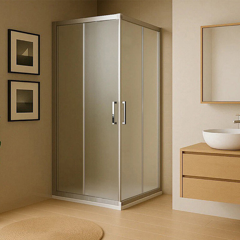 Изображение товара Душевой уголок Royal Bath RB70HPD-C-ST 70х70 см матовое стекло алюминиевый профиль