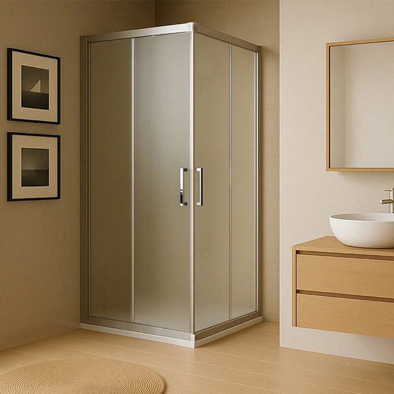 Изображение товара Душевой уголок Royal Bath RB7075HPD-C-ST 75x70 см матовое стекло алюминиевый профиль сатин