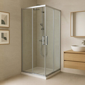 Изображение товара Душевой уголок Royal Bath RB7590HPD-T-ST 90 х 75 см, стекло прозрачное, профиль сатин