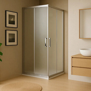 Изображение товара Душевой уголок Royal Bath RB7590HPD-C-ST 90 х 75 см, стекло матовое, профиль сатин