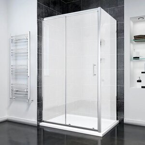 Изображение товара Душевой уголок Veconi Rovigo RV055M-14090-07-C8, 140 x 90 см, стекло матовое, профиль хром